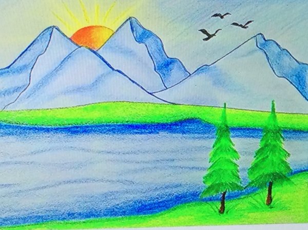 Рисунки для срисовки природа