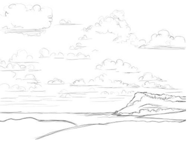 Рисунки природы карандашом для срисовки