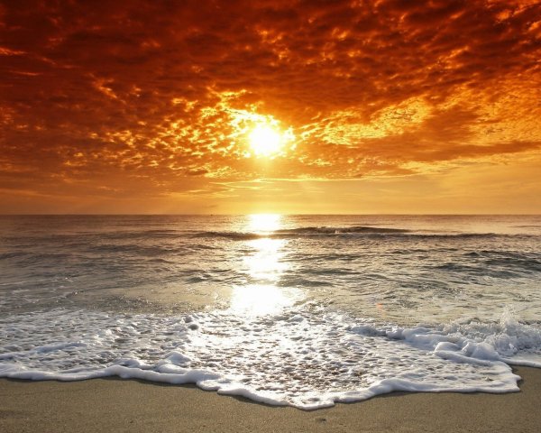 Закат на море