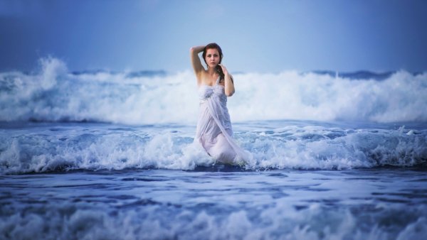 Фотосессия на пляже в платье