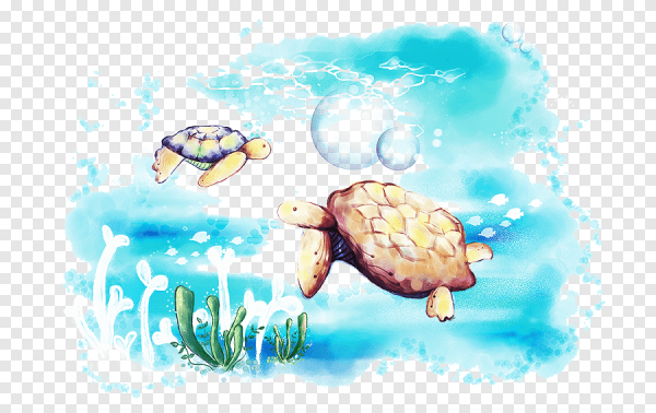 Черепашка плывет