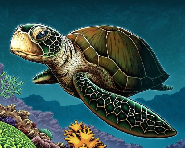 Картина черепаха