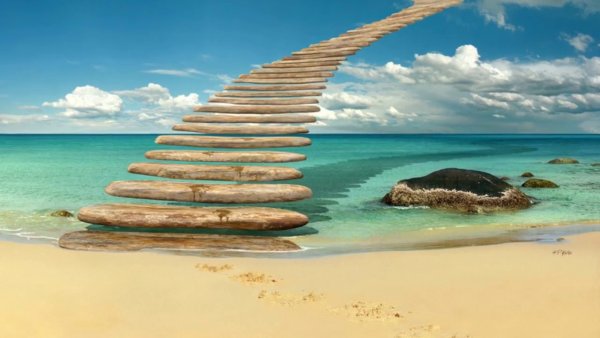 Красивая лестница в небо