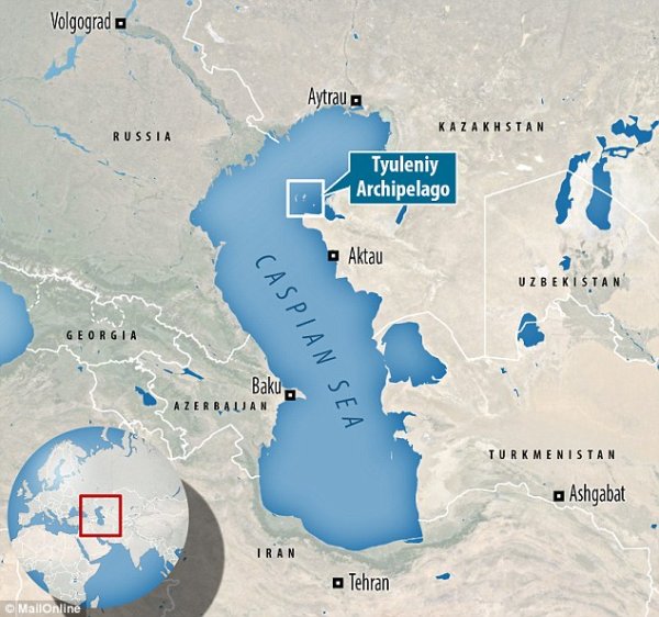 Карта Каспийского региона