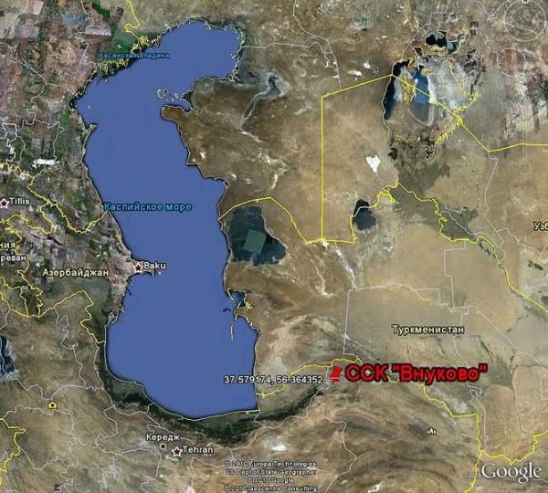 Бассейн Каспийского моря на карте