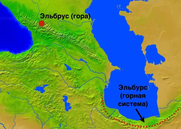 Карта Каспийского моря с озерами реками