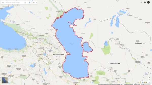 Каспийское море на карте