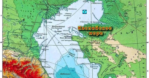 Побережье Каспийского моря карта