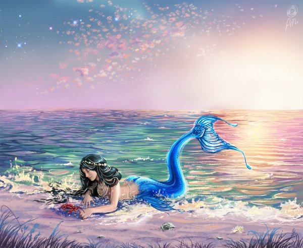 Русалка на берегу