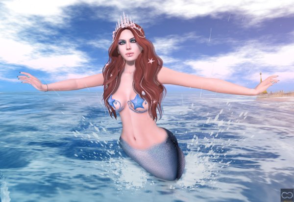 Русалка под водой