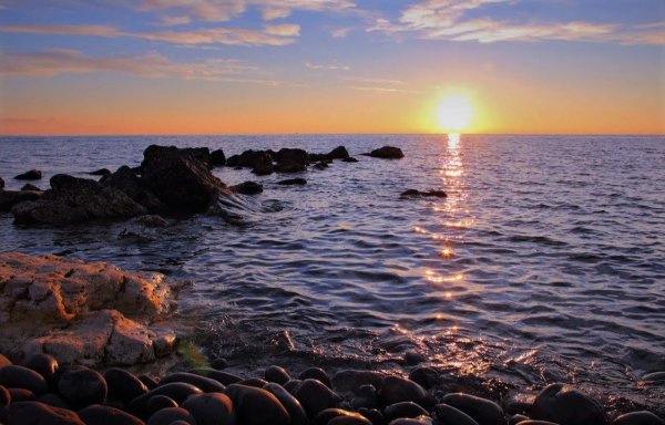 Море Горизонт закат