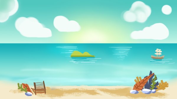 Море в мультяшном стиле