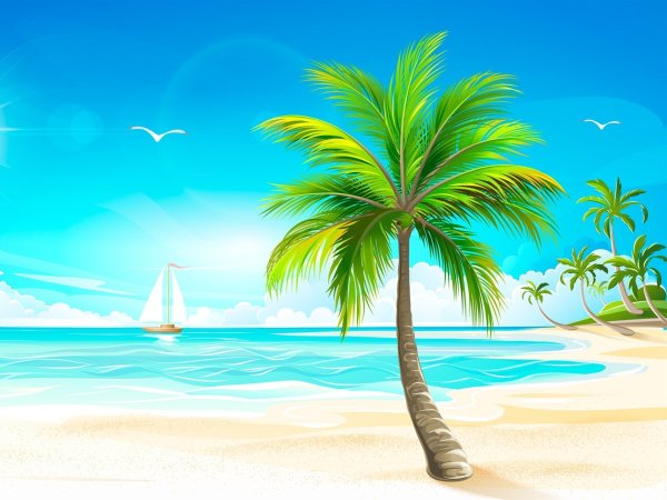 Нарисованный пляж