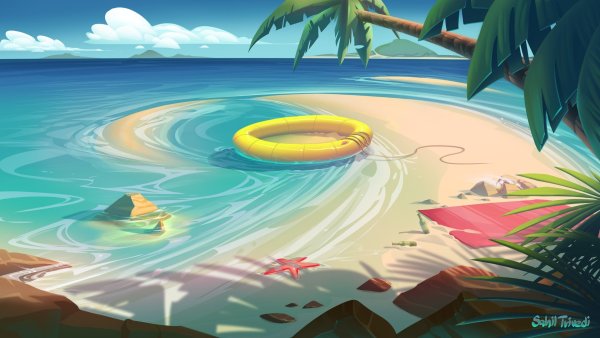 Море мультяшное