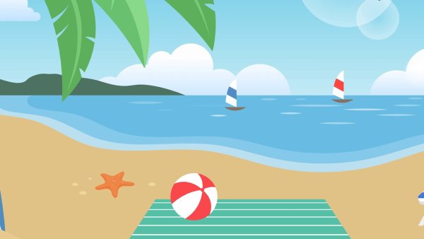 Векторный пляж