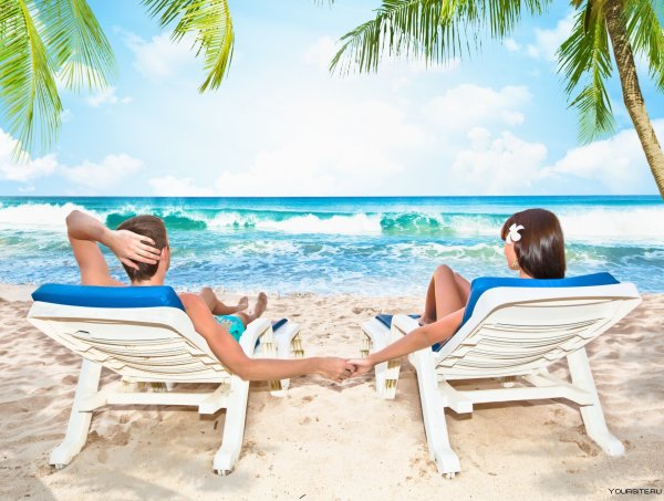 Пляж шезлонг зонт