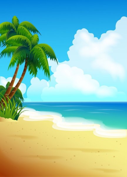 Пальмы мультяшные