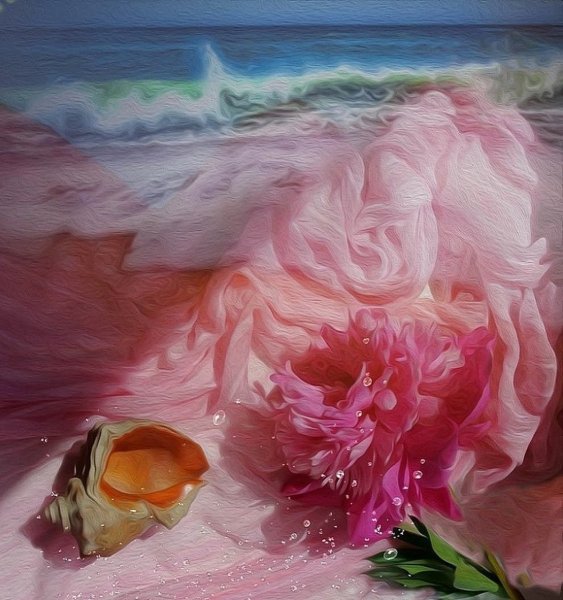 Горы красные цветы