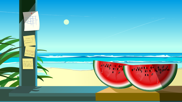 Лето море Арбуз