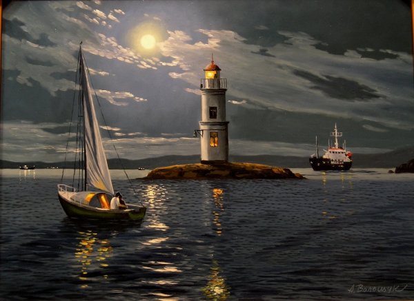Ночь Маяк корабль