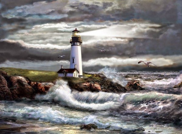 Море яхта Маяк