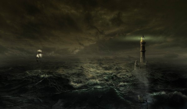 Ночной морской пейзаж