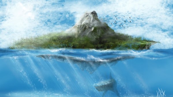 Вода море мультяшное
