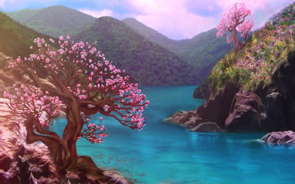 Сакура и море