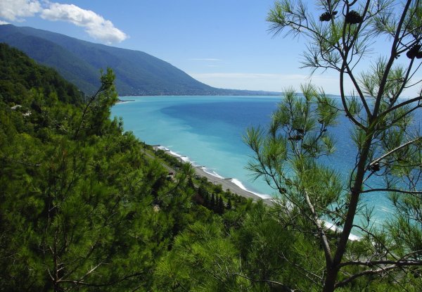 Абхазия Гагры море пляж