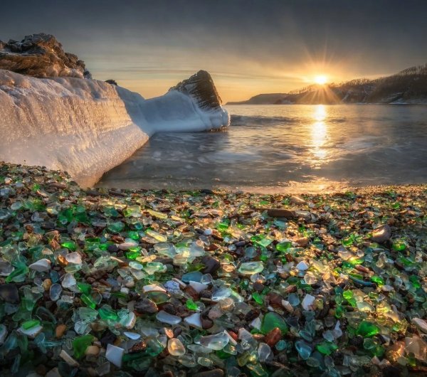 Стеклянные морские камушки