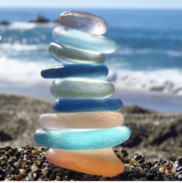 Стеклянный пляж Форт Брэгг Калифорния США