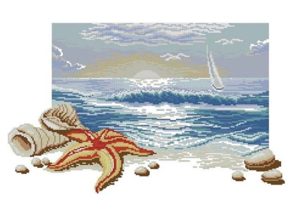 Алмазная вышивка закат