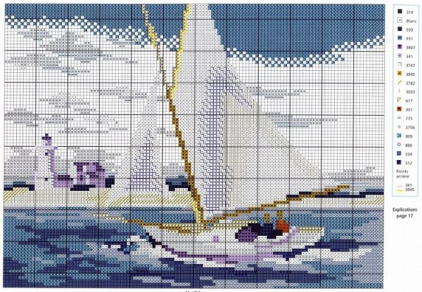 Вышивка крестом море