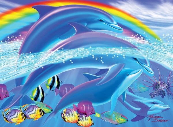 Семья дельфинов