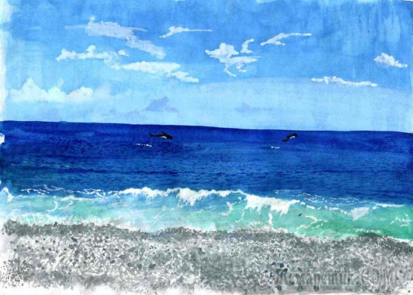 Морской пейзаж для детей