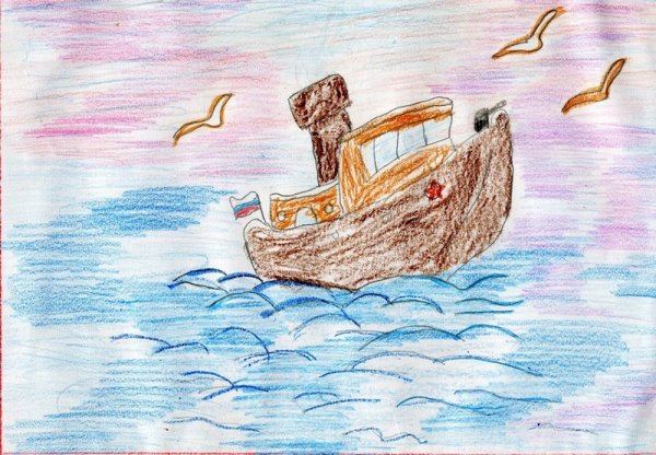 Детские рисунки моря карандашом