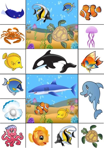 Обитатели океанов для детей