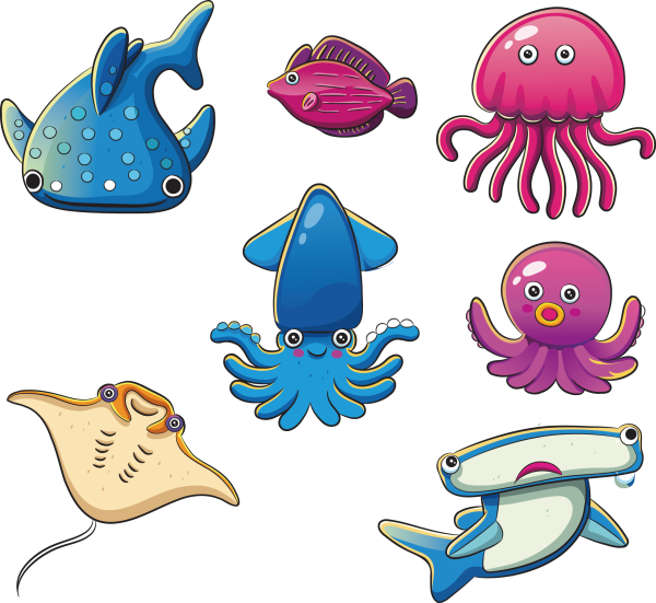 Морские обитатели для детей