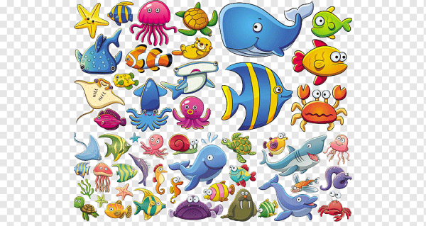 Подводные обитатели для детей