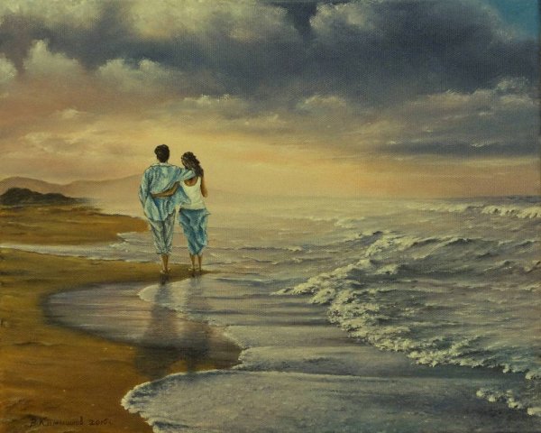 Океан парень и девушка