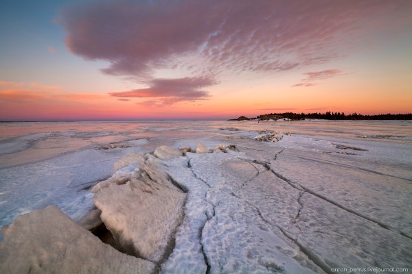 Белое море Карелия зимой