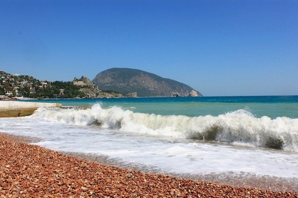 Гурзуфский пляж медведь гора