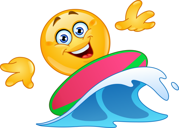 Смайлик на пляже