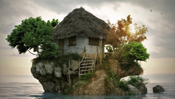 Остров Эдж Хижина