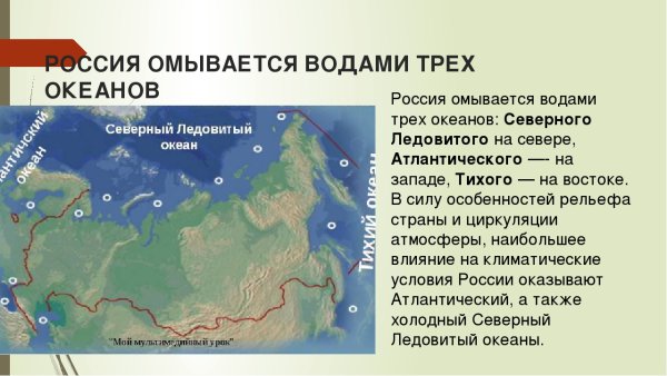 Моря омывающие Россию