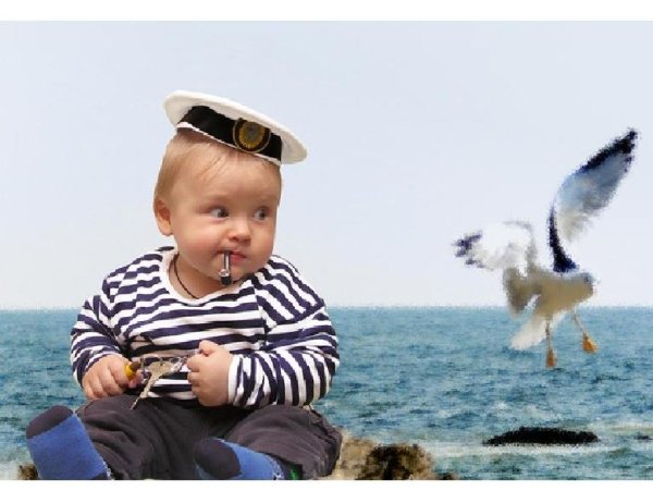 Моряки в море