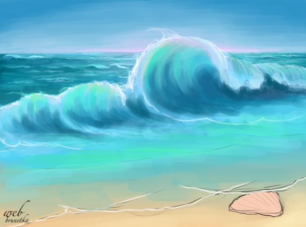 Море волны мультяшные