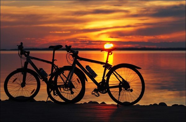 Велосипед море