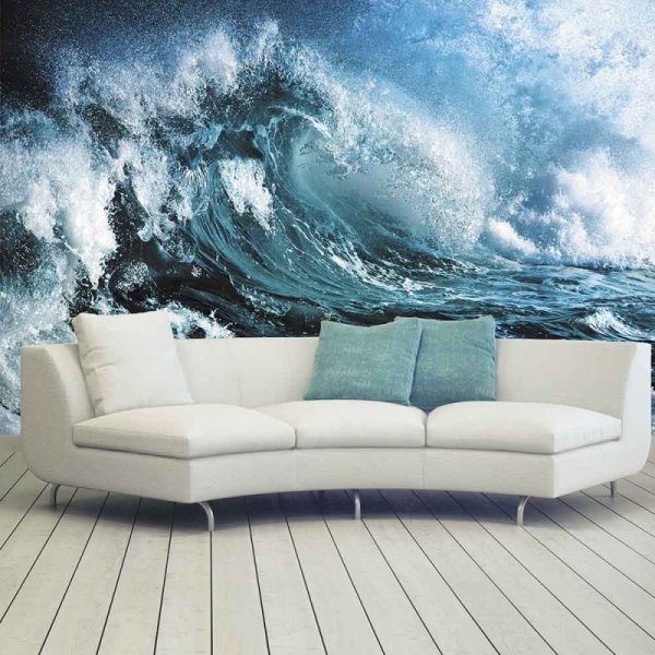 Фреска море в интерьере