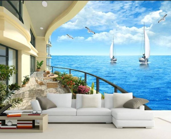 Фотообои море в квартире